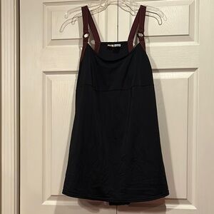 Islander sz 20W Black and Brown Tank Swim Dress.
